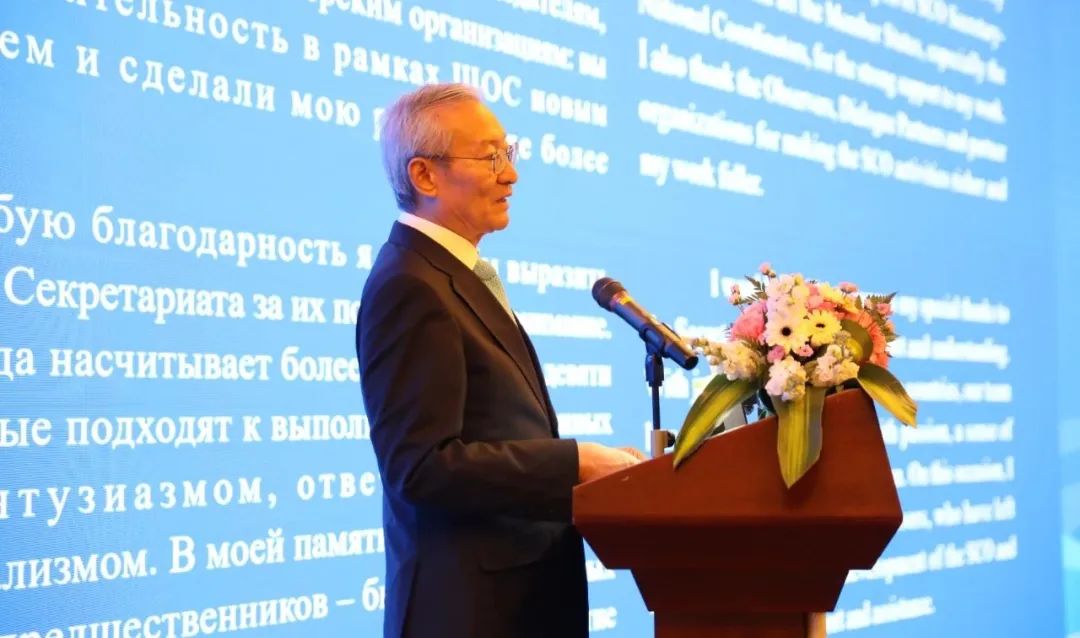 上海合作组织秘书长张明离任招待会在京举行